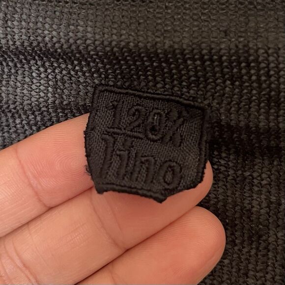 120% Lino Longline Cardigan Black Size S Sheer Open Gauzy Duster High Low Luxury - Picture 9 of 11